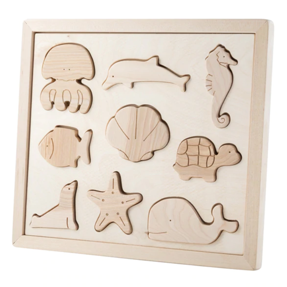 Wooden Sorting Puzzle - Sea Creatures