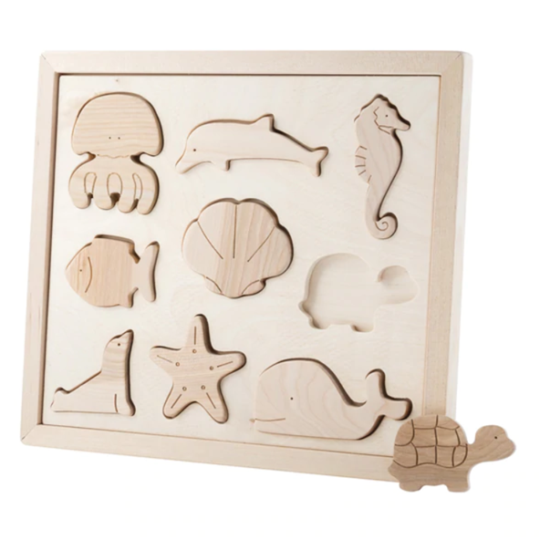 Wooden Sorting Puzzle - Sea Creatures